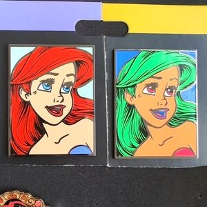 **RARE** WDI Limited Edition (250) Ariel POP Art Disney pins (Qty 2 Pins)